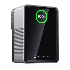  K&F Concept V-Mount Mini Pro akkumulátor, 99Wh, 14.8V, 6700mAH, 100W töltés, BP, D-TAP, TFT kijelző KF28-0024V1
