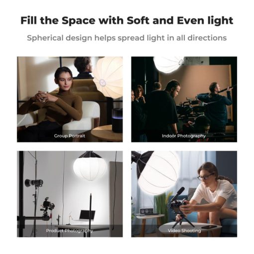 K&F Concept 65cm-es nyitható gömb softbox, lantern, Bowens csatlakozás, hordtáskával (KF-18-0009)