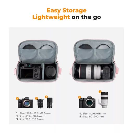 K&F Concept oldaltáska, 7L, vízlepergető anyag, bézs (KF-13-179V3)