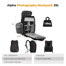 K&F Concept Alpha Air fotós hátizsák 25L, fekete piros (KF-13-128V6)