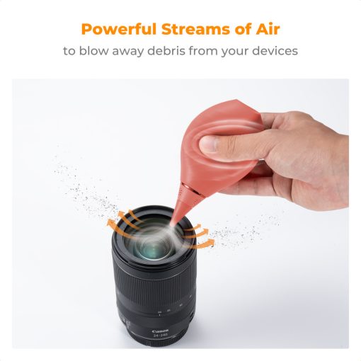 K&F Concept porfújó pumpa, rövid és hosszú fúvókával, rózsaszín (KF-08-047)