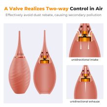 K&F Concept porfújó pumpa, rövid és hosszú fúvókával, rózsaszín (KF-08-047)
