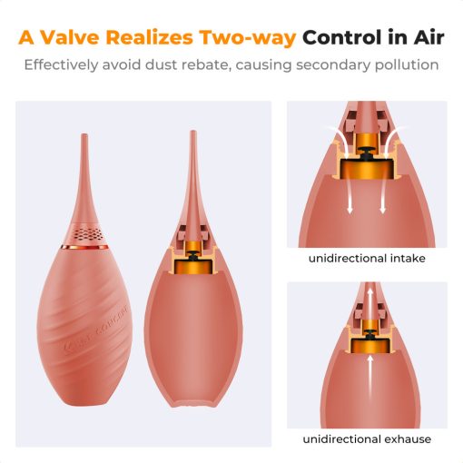 K&F Concept porfújó pumpa, rövid és hosszú fúvókával, rózsaszín (KF-08-047)