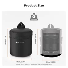 K&F Concept objektív védő tok, S méret, 7x11cm, vállpánt, csepp és porálló zipzár, ráadás pumpa (KF-13-189)