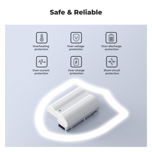 K&F Concept EN-EL15C akkumulátor 2600mAh, USB-C csatlakozóval (KF-28-0041)
