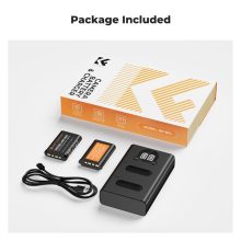 K&F Concept hordozható dupla USB-C akkumulátor NP-BX1 töltő + 2db NP-BX1 akkumulátor 1240mAh (KF-28-0044)