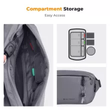 K&F Concept Alpha Sling 10L, fotós oldaltáska, sötét szürke (KF-13-157V6)