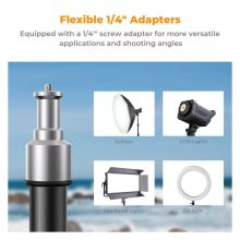 K&F Concept lámpaállvány, 198cm magasság, 5kg teherbírás, alumínum (KF-34-041)