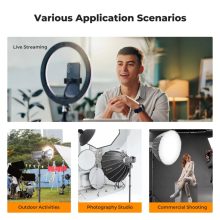 K&F Concept lámpaállvány, 198cm magasság, 5kg teherbírás, alumínum (KF-34-041)