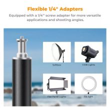 K&F Concept lámpaállvány, 283cm magasság, 8kg teherbírás, alumínum (KF-34-043)