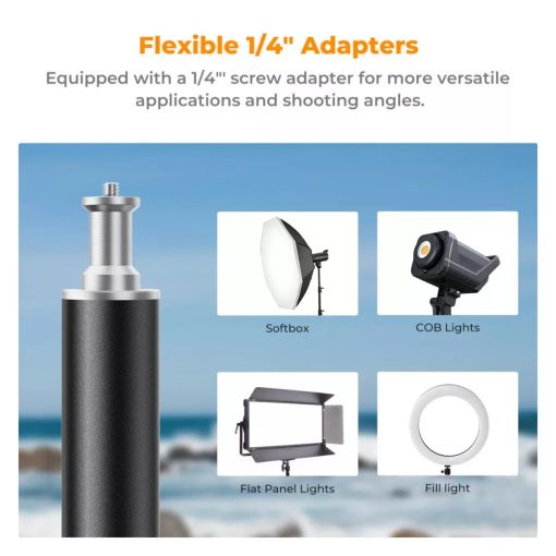 K&F Concept lámpaállvány, 283cm magasság, 8kg teherbírás, alumínum (KF-34-043)