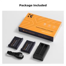 K&F Concept hordozható dupla USB-C akkumulátor töltő + 2db Insta 360 X4 akkumulátor 2350mAh (KF-28-0050)