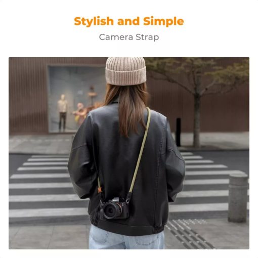 K&F Concept Urban Wander nyakpánt, 1cm x 100cm, kötél-szerű, fekete (KF-13-196)