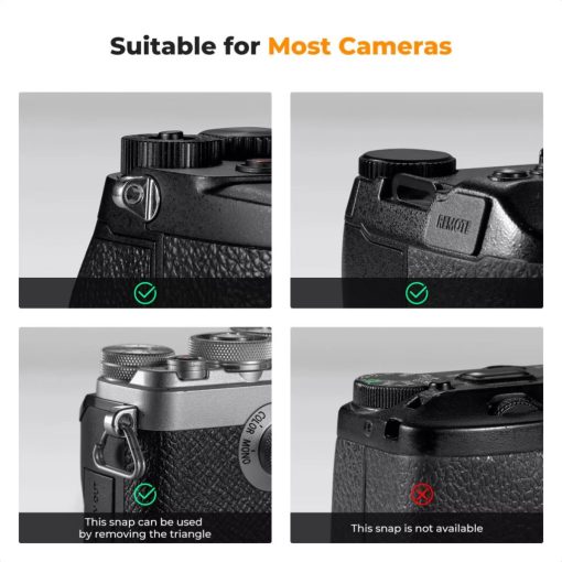 K&F Concept Urban Wander nyakpánt, 1cm x 100cm, kötél-szerű, fekete (KF-13-196)