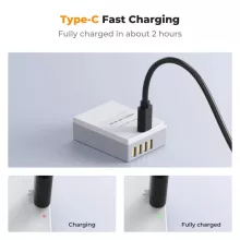 K&F Concept NP-W126 akkumulátor 1050mAh, USB-C csatlakozóval, 2db (KF-28-0048S1)