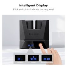 K&F Concept hordozható moduláris dupla töltő, 2db LP-E6NH akkumulátorhoz (KF-28-0057)