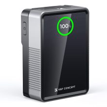 K&F Concept V-Mount Mini Pro akkumulátor, 50Wh, 3400mAh, 65W töltés, D-TAP, BP, DC, TFT kijelző KF28-0059
