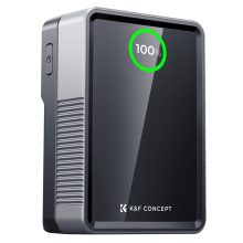 K&F Concept V-Mount Mini Pro akkumulátor, 50Wh, 3400mAh, 65W töltés, D-TAP, BP, DC, TFT kijelző KF28-0059