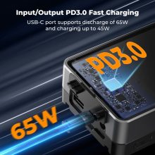 K&F Concept V-Mount Mini Pro akkumulátor, 50Wh, 3400mAh, 65W töltés, D-TAP, BP, DC, TFT kijelző KF28-0059