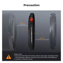 K&F Concept NANO-X, CPL+VARIO ND2-32+Black Mist 1/4 szűrő, w/o black cross, HD, vízlep, karcálló, 67 (KF-01-2925V2)