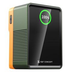   K&F Concept V-Mount Mini Pro akkumulátor, 99Wh, 14.8V, 6700mAH, 100W, BP, D-TAP, TFT kijelző, zöld (KF-28-0024V2)