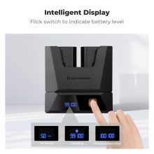 K&F Concept hordozható moduláris dupla töltő, 2db NP-FZ100 akkumulátorhoz (KF-28-0058)