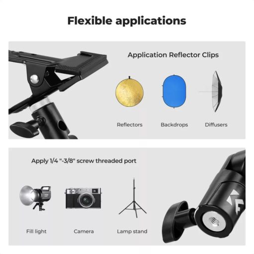 K&F Concept állványra, spigotra rögzíthető csipesz (KF-18-0014)