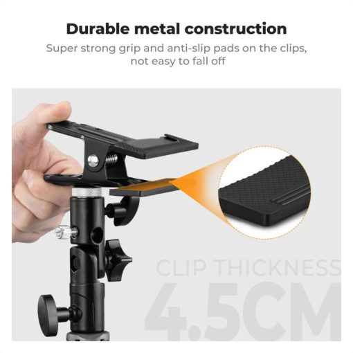 K&F Concept állványra, spigotra rögzíthető csipesz (KF-18-0014)