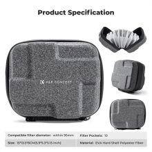 K&F Concept szűrőtartó kemény tok, 10db szűrő számára, max 92mm (KF-13-175)