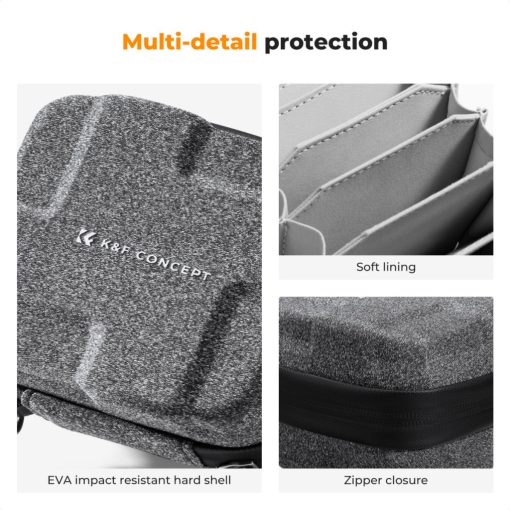 K&F Concept szűrőtartó kemény tok, 10db szűrő számára, max 82mm (KF-13-185)