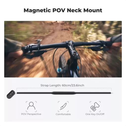 K&F Concept nyakba akasztható akció kamera tartó, Gopro és DJI Pocket 3 adapter (KF-31-129)