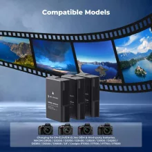 K&F Concept hordozható tripla USB-C akkumulátor MH-24 töltő, LCD + 3db EN-EL14 akkumulátor 1050mAh (KF-28-0100)