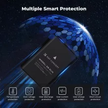 K&F Concept hordozható tripla USB-C akkumulátor MH-24 töltő, LCD + 3db EN-EL14 akkumulátor 1050mAh (KF-28-0100)