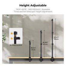 K&F Concept C-Clamp multifunkciós, állítható asztali állvány rendszer, gömbfej, telefontartó adapter (KF-34-040)