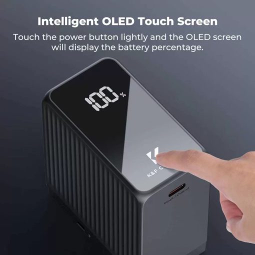 K&F Concep NP-F970 akkumulátor 10500mAh, dupla USB-C I/O, USB-A, érintőkijelző, PD45W, USB (KF-28-0073)