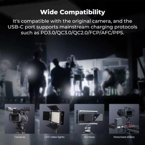 K&F Concep NP-F970 akkumulátor 10500mAh, dupla USB-C I/O, USB-A, érintőkijelző, PD45W, USB (KF-28-0073)