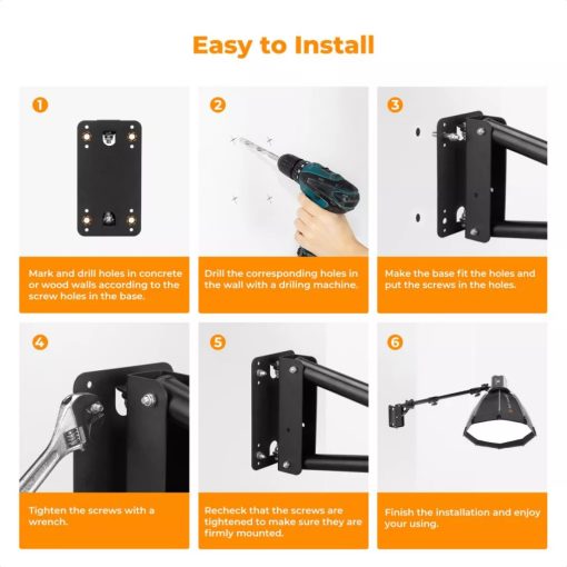 K&F Concept falra szerelehtő lámpaállvány, boom kar, 130cm (KF-34-048)