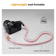 K&F Concept Urban Wander nyakpánt, 1cm x 100cm, kötél-szerű, rózsaszín (KF-13-196V8)