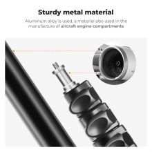 K&F Concept lámpaállvány, 200cm magasság, 3kg teherbírás, alumínum (KF-34-038)