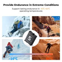 K&F Concept hordozható tripla USB-C akkumulátor töltő +3db DJI Osmo Action 5 Pro akkumulátor 2100mAh (KF-28-0086)