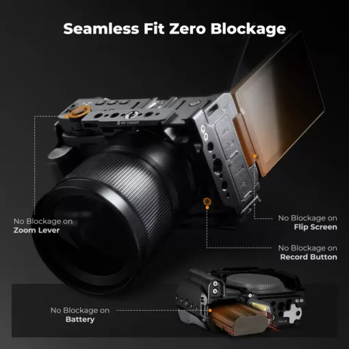 K&F Concept kamera keret, cage, Nikon ZR kompatibilis, ARRI, vakupapucs (KF-31-247)