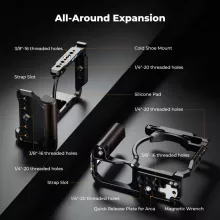K&F Concept kamera keret, cage, Nikon ZR kompatibilis, ARRI, vakupapucs (KF-31-247)
