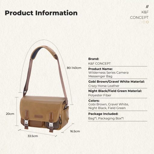 K&F Concept Sling Bag 10L Urban Wander 11, Green, bőrhatású felület, zöld (KF-13-142V3)