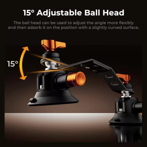 K&F Concept tripla tapadókorong rögzítő készlet, 3db MS44, magic arm, összekötő elemek, 32-110cm rúd (KF-31-197)