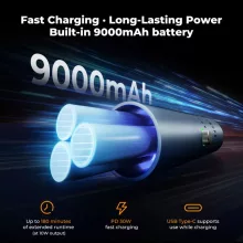 K&F Concept 25W lámpa, WRGB, fókuszálható fény, 20db gobo, 4db szín, 9000mAh, állványmenet, szürke (KF-34-063V1)