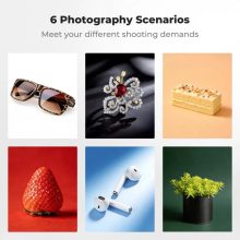 K&F Concept mini photo studio light box, fénysátor, 30cm, 120LED, 3000-5600K, 6db különböző háttér (KF-34-058)