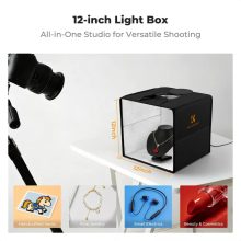 K&F Concept mini photo studio light box, fénysátor, 30cm, 120LED, 3000-5600K, 6db különböző háttér (KF-34-058)