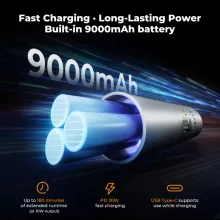 K&F Concept 25W lámpa, WRGB, fókuszálható fény, 20db gobo, 4db szín, 9000mAh, állványmenet, ezüst (KF-34-063)