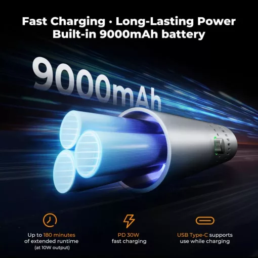 K&F Concept 25W lámpa, WRGB, fókuszálható fény, 20db gobo, 4db szín, 9000mAh, állványmenet, ezüst (KF-34-063)