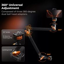 K&F Concept MS63 magic arm, 56cm + super crab clamp, satu, 20-60mm (KF-31-201)